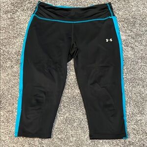 Under Armour Women's Black and Blue Swim Capris